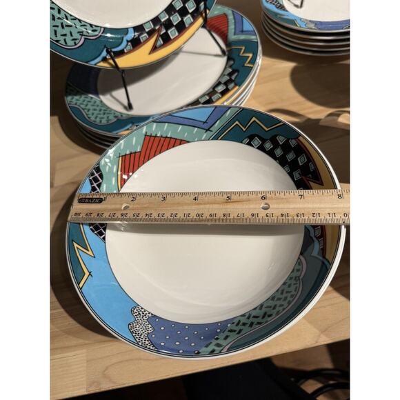 Christopher Stuart HK 100 Rave Service For 6 Post Modern Design Vintage EUC - Picture 8 of 11